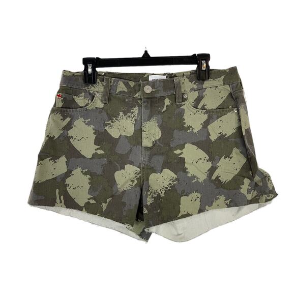 Hudson shorts green camo Gracie midrise cutoff - Picture 1 of 4